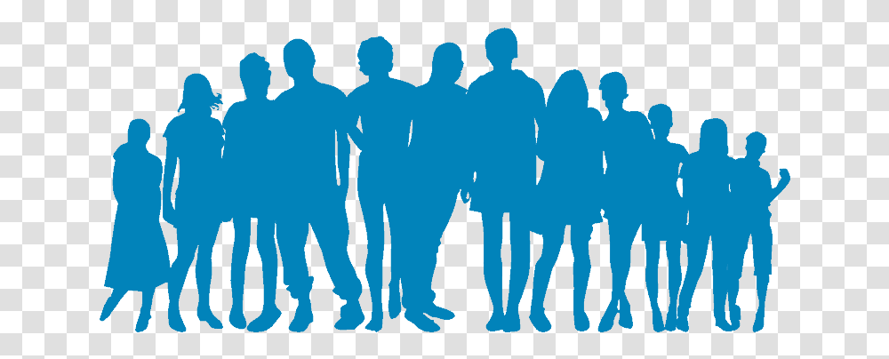The Thing Cartoon Extended Family Full Size Crowd Of People Silhouette, Word, Text, Hand, Pedestrian Transparent Png