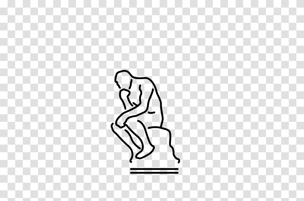 The Thinker Rubber Stamp Stampmore, Gray, World Of Warcraft Transparent Png