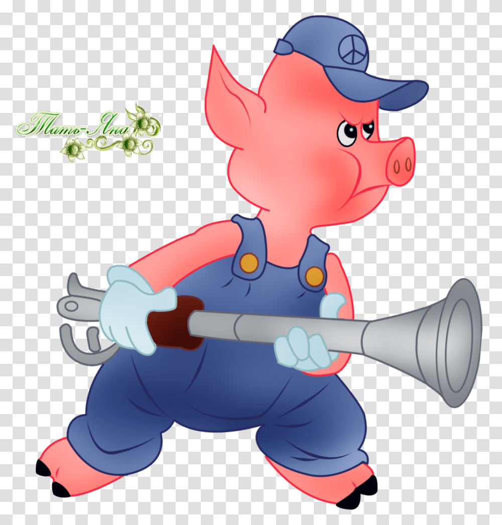 The Three Little Pigs Fairy Tale Clip Art, Musical Instrument, Leisure Activities, Horn Transparent Png