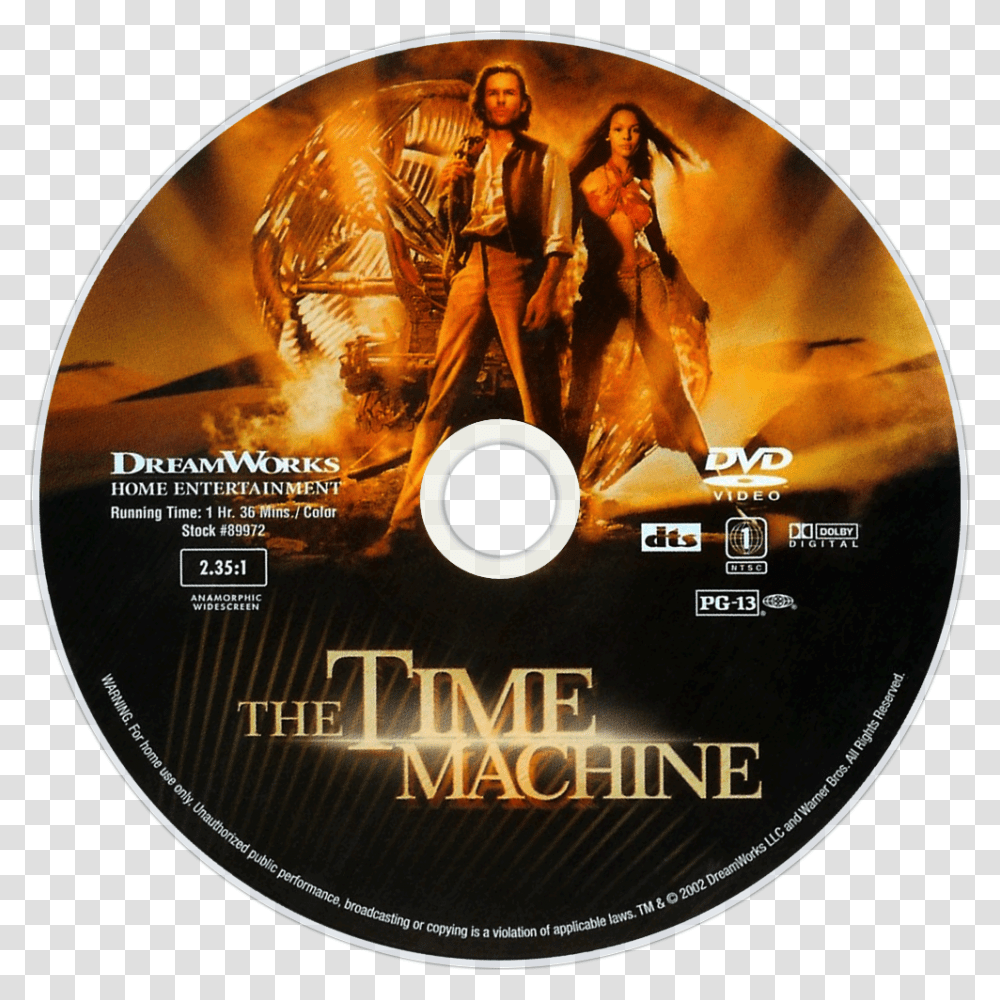 The Time Machine Dvd Disc Image Download Time Machine Dvd 2002, Person, Human, Poster, Advertisement Transparent Png