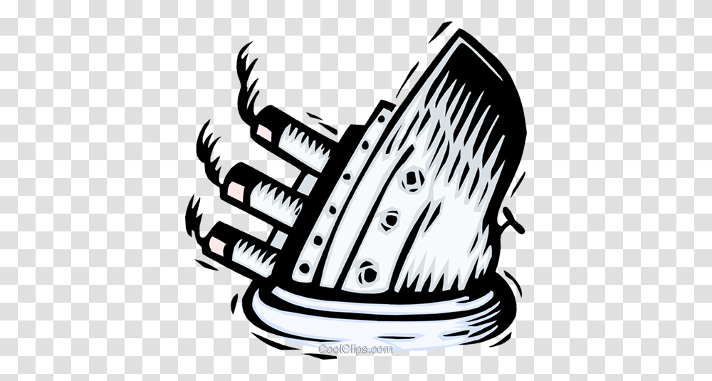 The Titanic Royalty Free Vector Clip Art Illustration, Food, Appliance, Clothes Iron Transparent Png