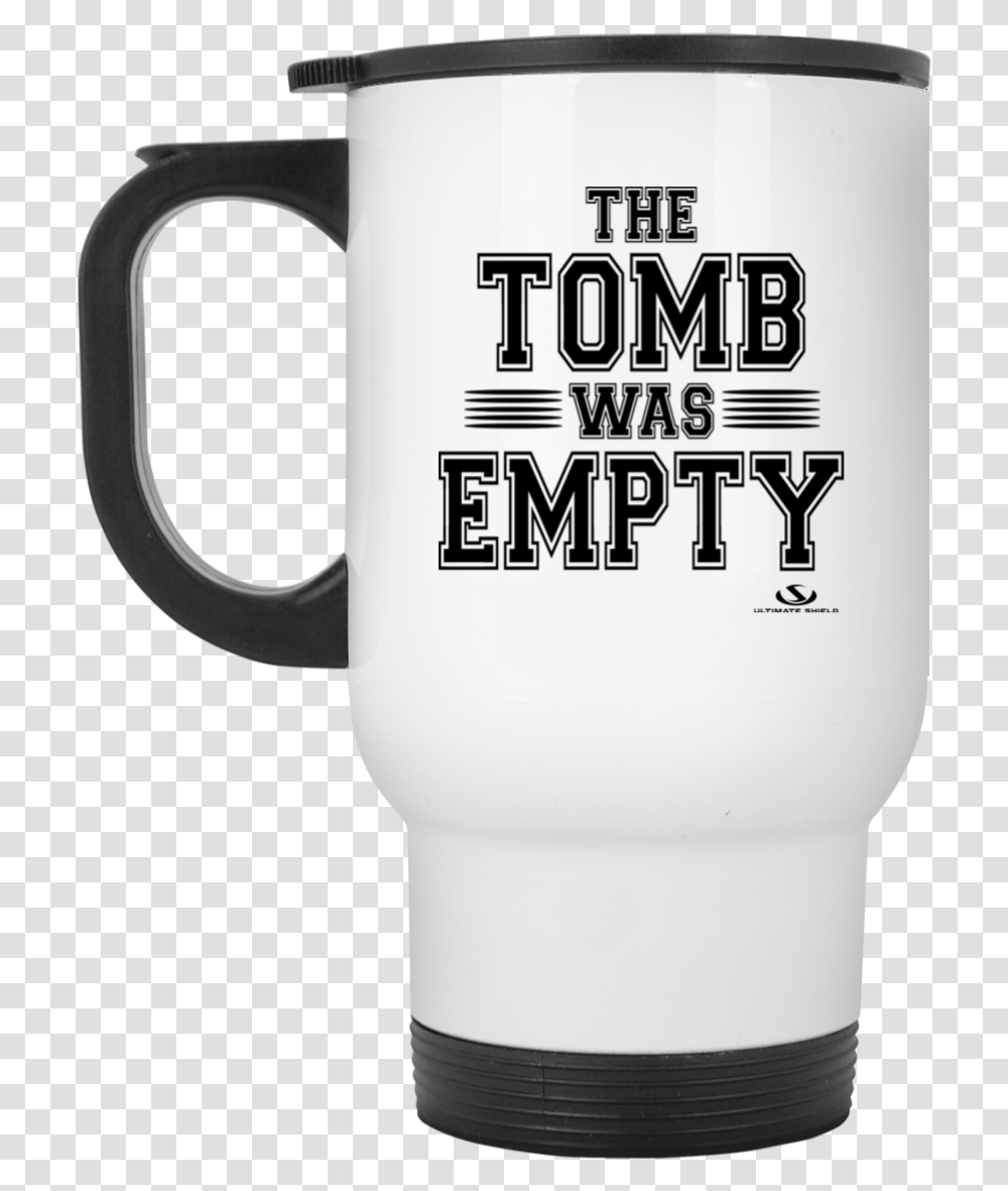 The Tomb Was Empty White Travel Mug White Branded Travel Mug, Coffee Cup, Text, Glass Transparent Png