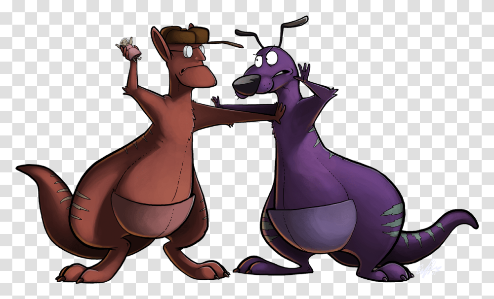 The Transplant By Macroceli Courage The Cowardly Dog Kangaroo, Person, Mammal, Animal, Outdoors Transparent Png