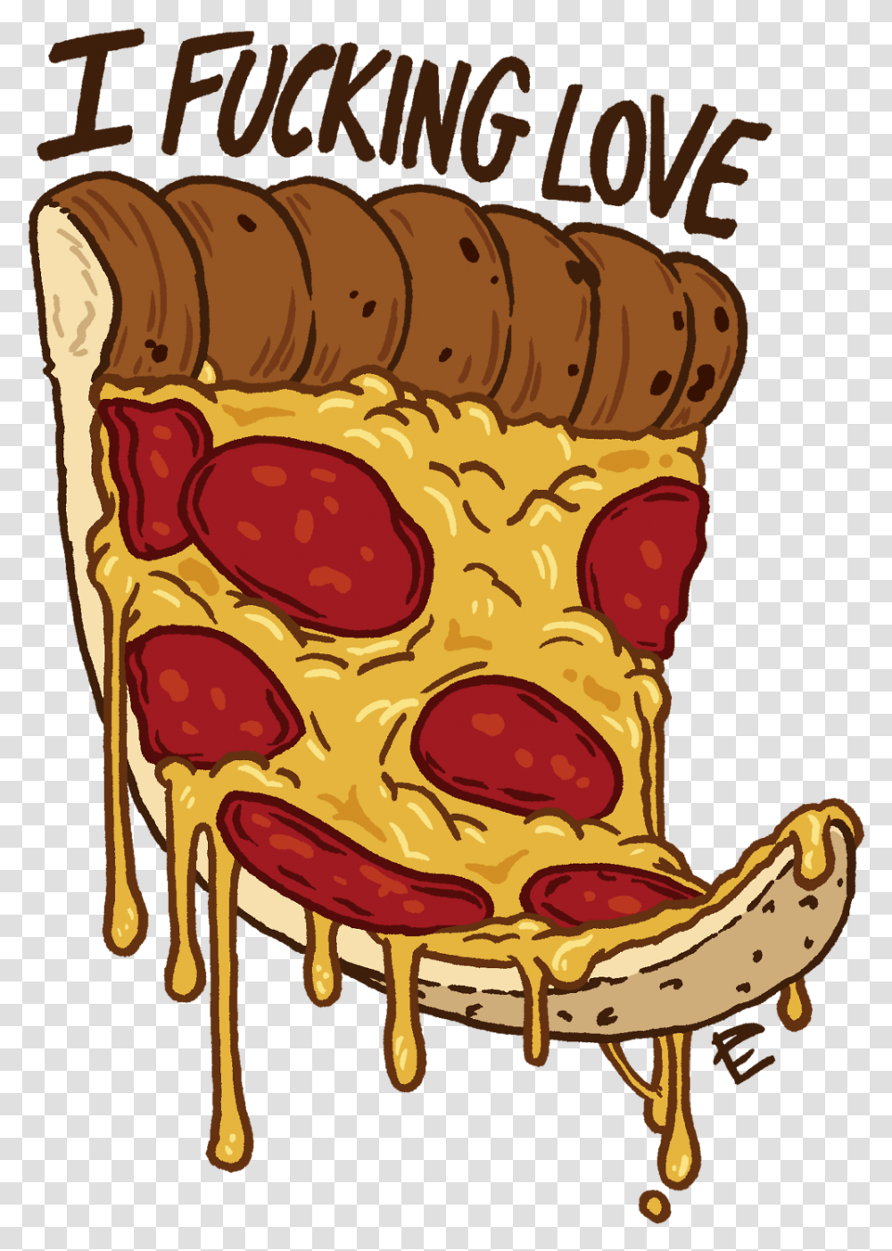 The True Tumblr Logo Pizza Sticker, Food, Plant, Bread Transparent Png