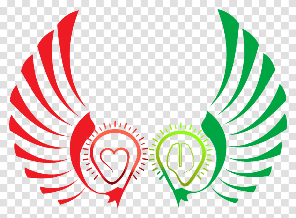 The Two Wings Of Heart & Mind Clipart Full Size Clipart 2 Wings Of Mindfulness, Symbol, Logo, Trademark, Label Transparent Png