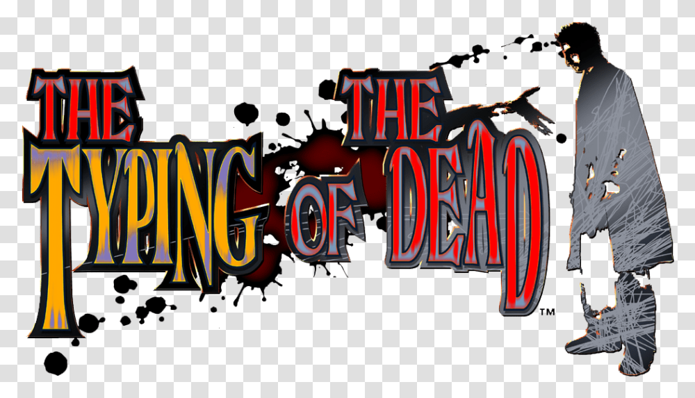 The Typing Of Dead Logo Typing Of The Dead Dreamcast Typing Of The Logo, Text, Alphabet, Person, Wheel Transparent Png