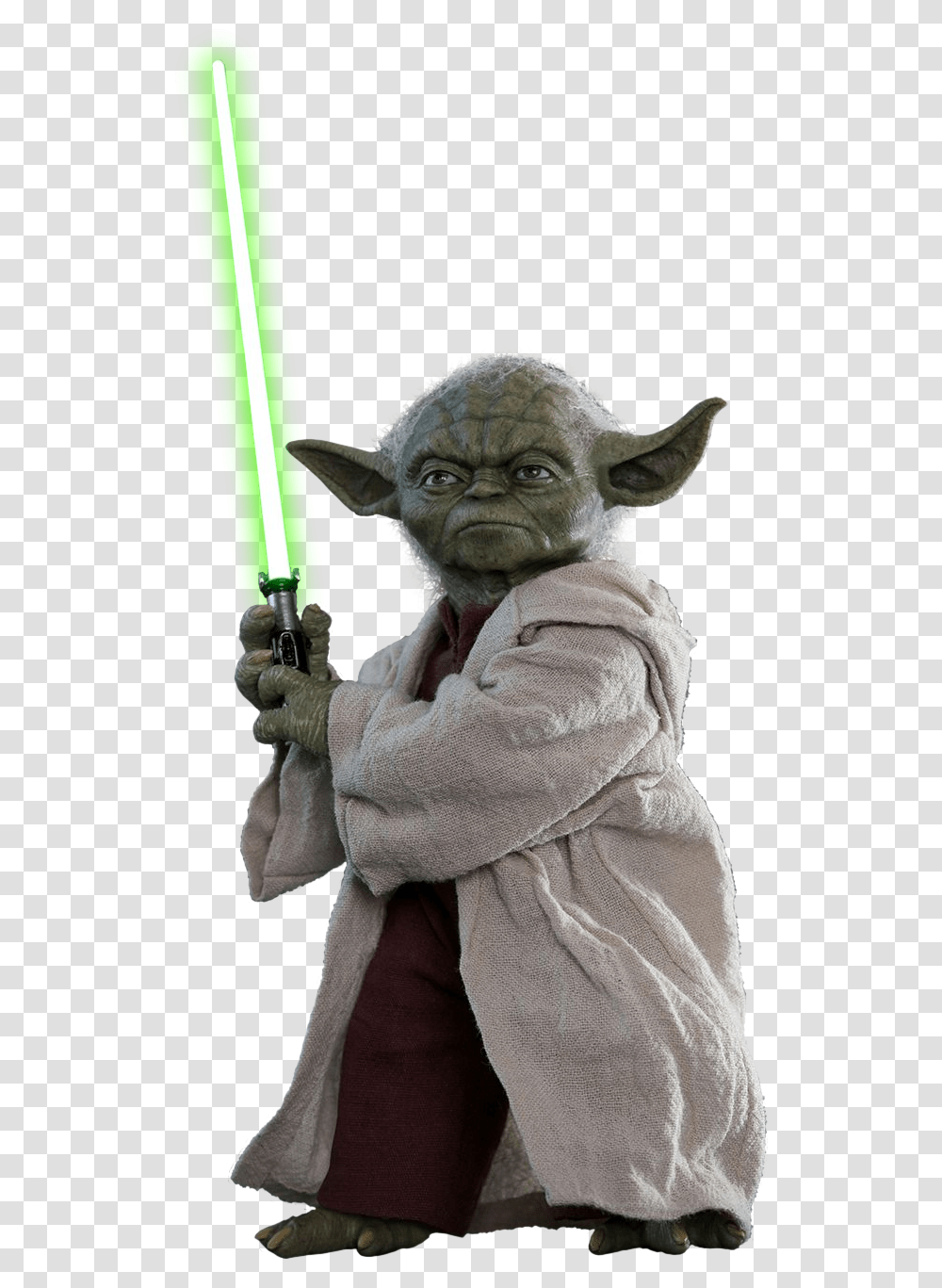 The Ultimate Star Wars Movie Poster Yoda Hot Toys, Person, Figurine, Sculpture, Art Transparent Png