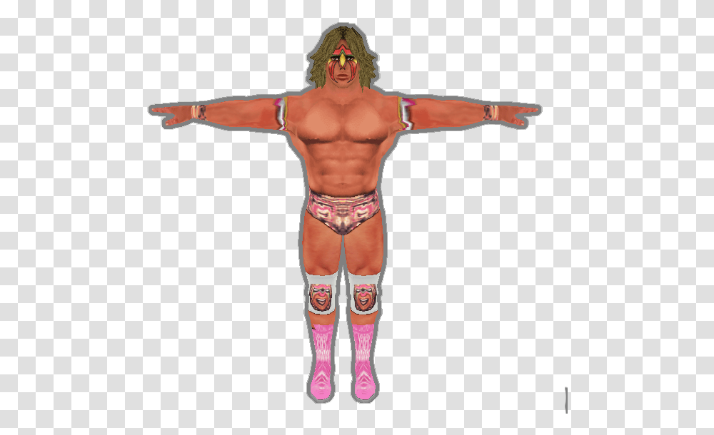 The Ultimate Warrior Model Sculpted And Tested With Barechested, Person, Human, Torso, Costume Transparent Png