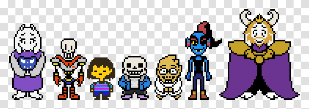 The Undertale Crew Height Of Frisk Undertale, Pac Man, Cross Transparent Png