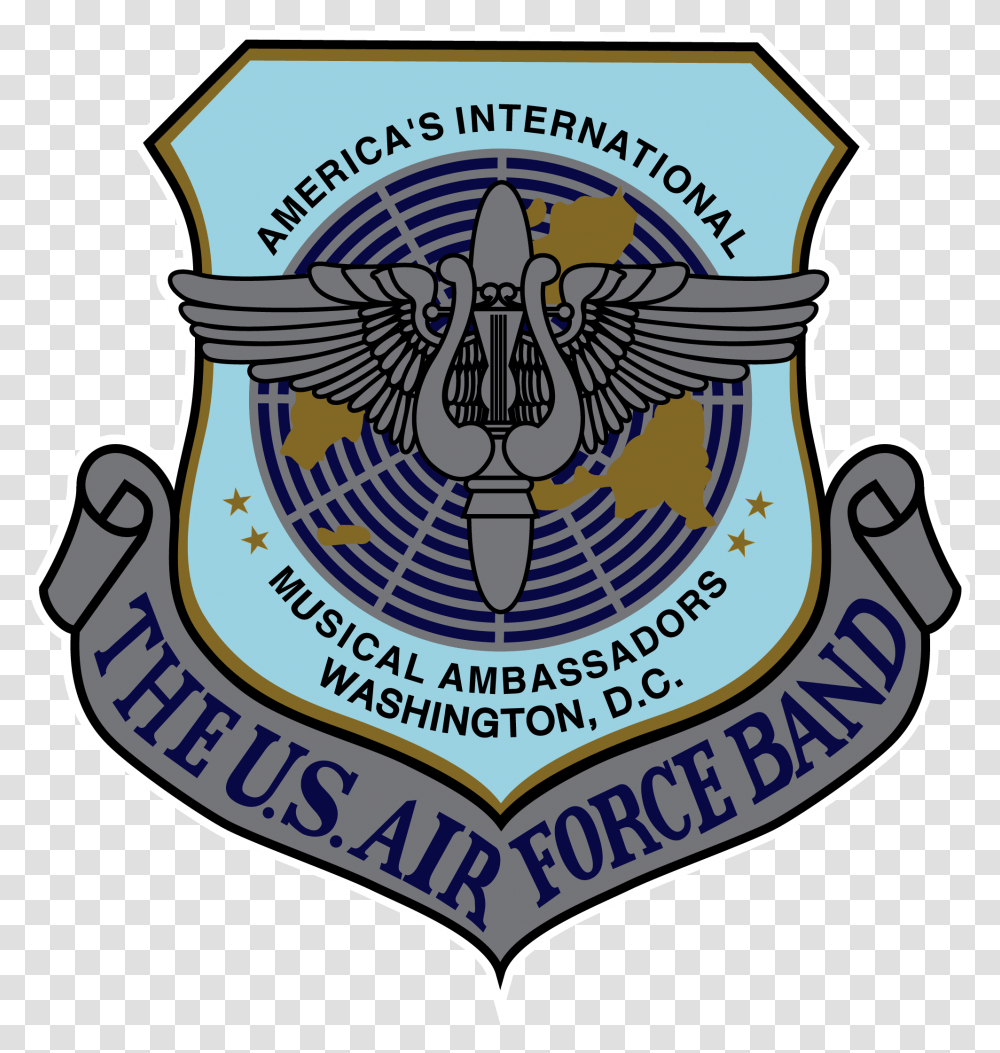 The United States Air Force Band Shield United States Air Force Band, Emblem, Logo, Trademark Transparent Png