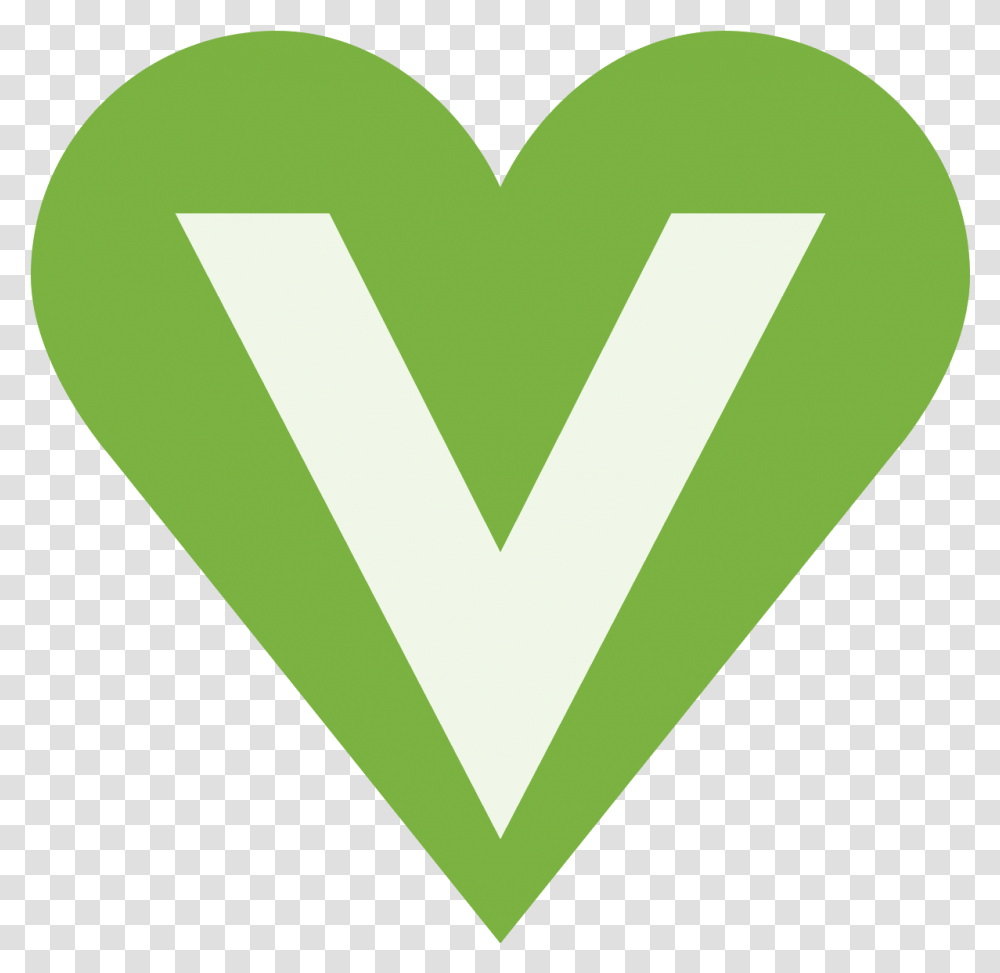 The Universal Sign For Vegans A Heart With Letter Vegan Sign, Rug, Label, Text, Sticker Transparent Png