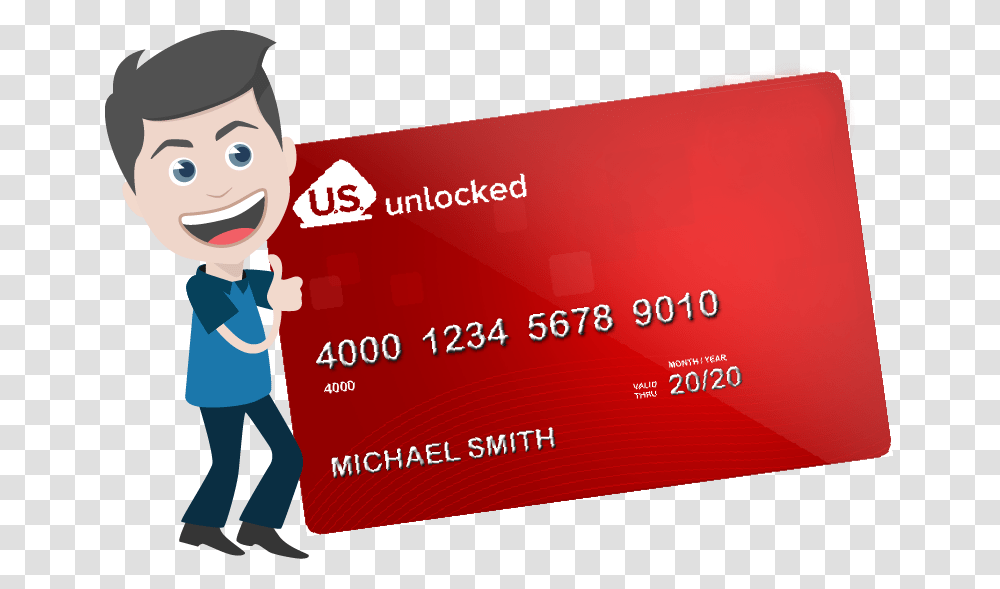 The Us Unlocked Card Not A Credit Card But A Debit Credit Card Cartoon, Label, Business Card, Paper Transparent Png
