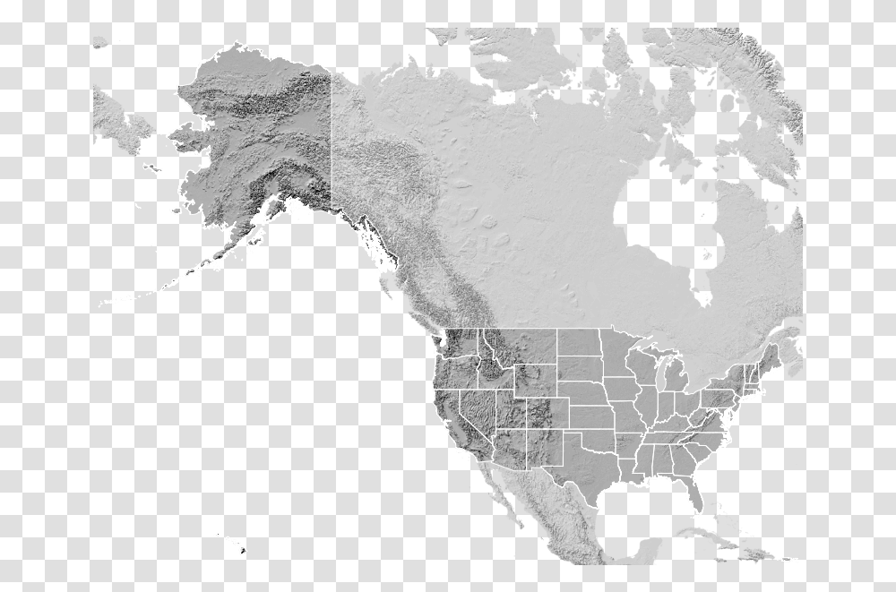 The Us With Alaska And Hawaii In Mercator A Bad Map Relief Map North America, Diagram, Plot, Atlas, Outdoors Transparent Png