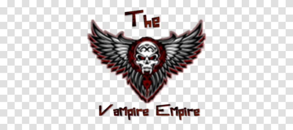 The Vampire Empire Logo V4 Iron Cross Skull, Symbol, Trademark, Bird, Animal Transparent Png