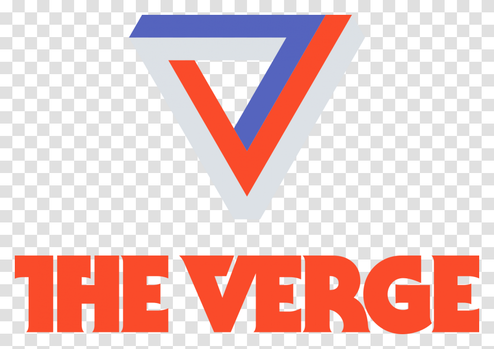 The Verge Logo Verge Logo, Label, Triangle Transparent Png