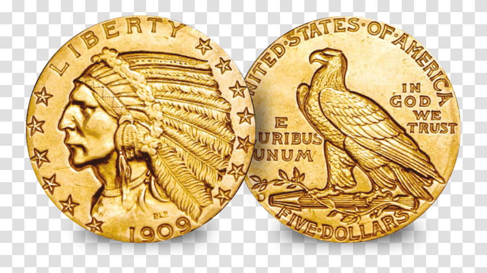 The Very First Gold Coins To Be Struck In America, Bird, Animal, Money, Gold Medal Transparent Png
