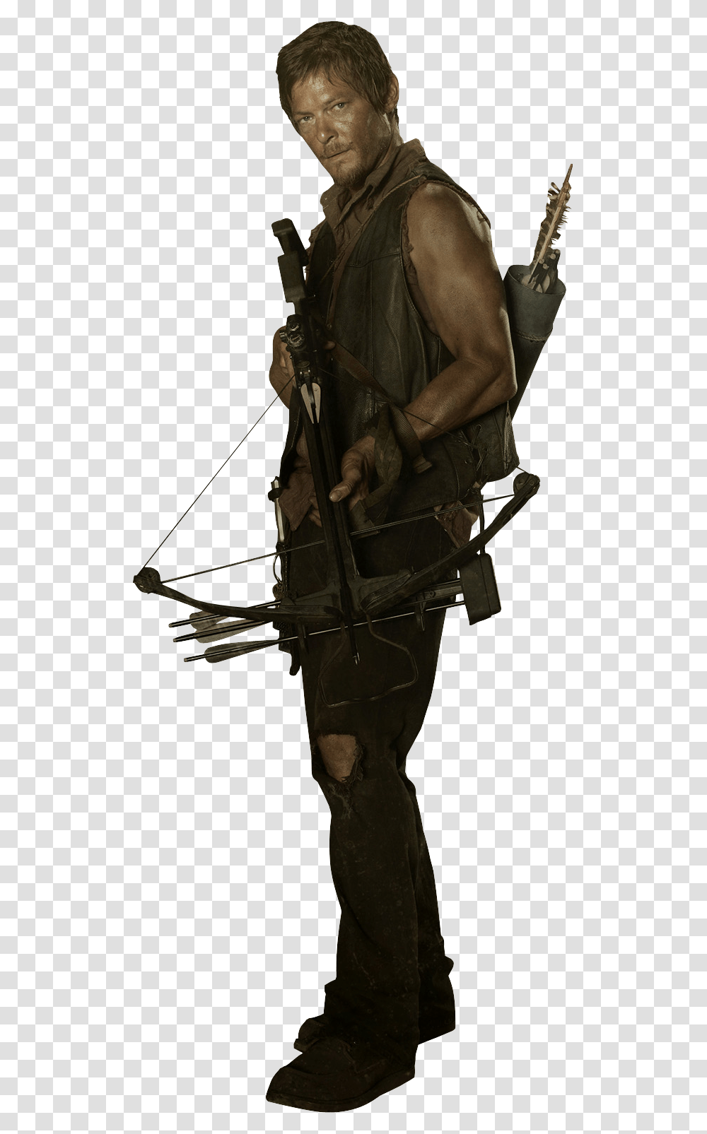 The Walking Dead Norman Reedus Daryl Dixon Rick Grimes Daryl Dixon Body Pillow, Person, Human, Bow, Archery Transparent Png