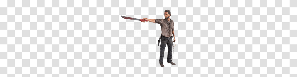 The Walking Dead Rick Resin Bobble Head, Person, Human, Duel, Weapon Transparent Png