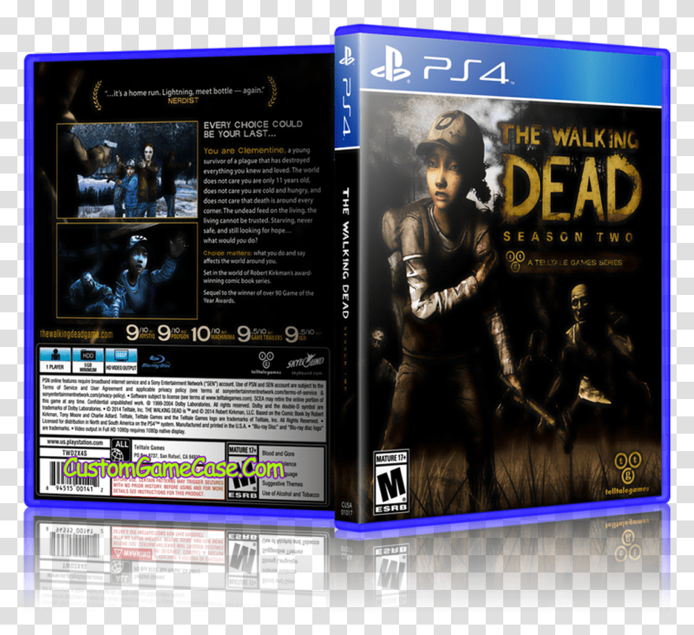 The Walking Dead Season Walking Dead Season 2 Ps4 Cover, Person, Human, Dvd, Disk Transparent Png