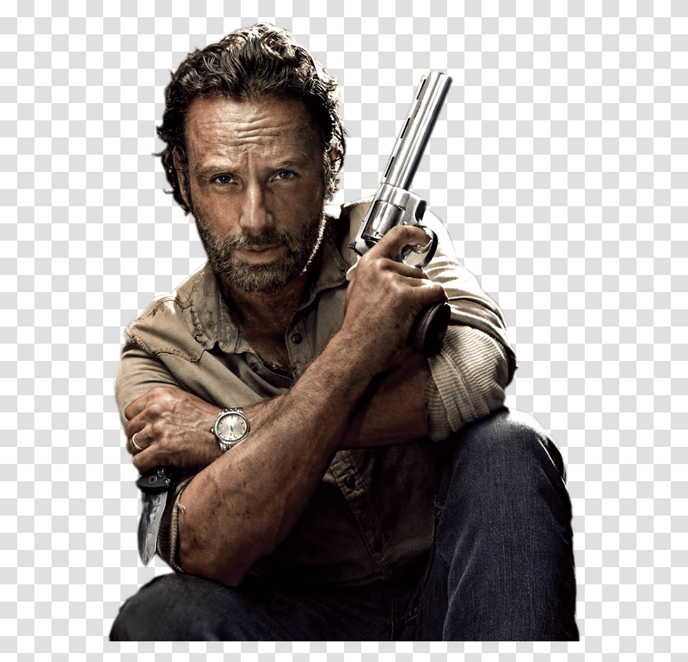 The Walking Dead Walking Dead Rick Grimes, Person, Weapon, Blade, Sword Transparent Png