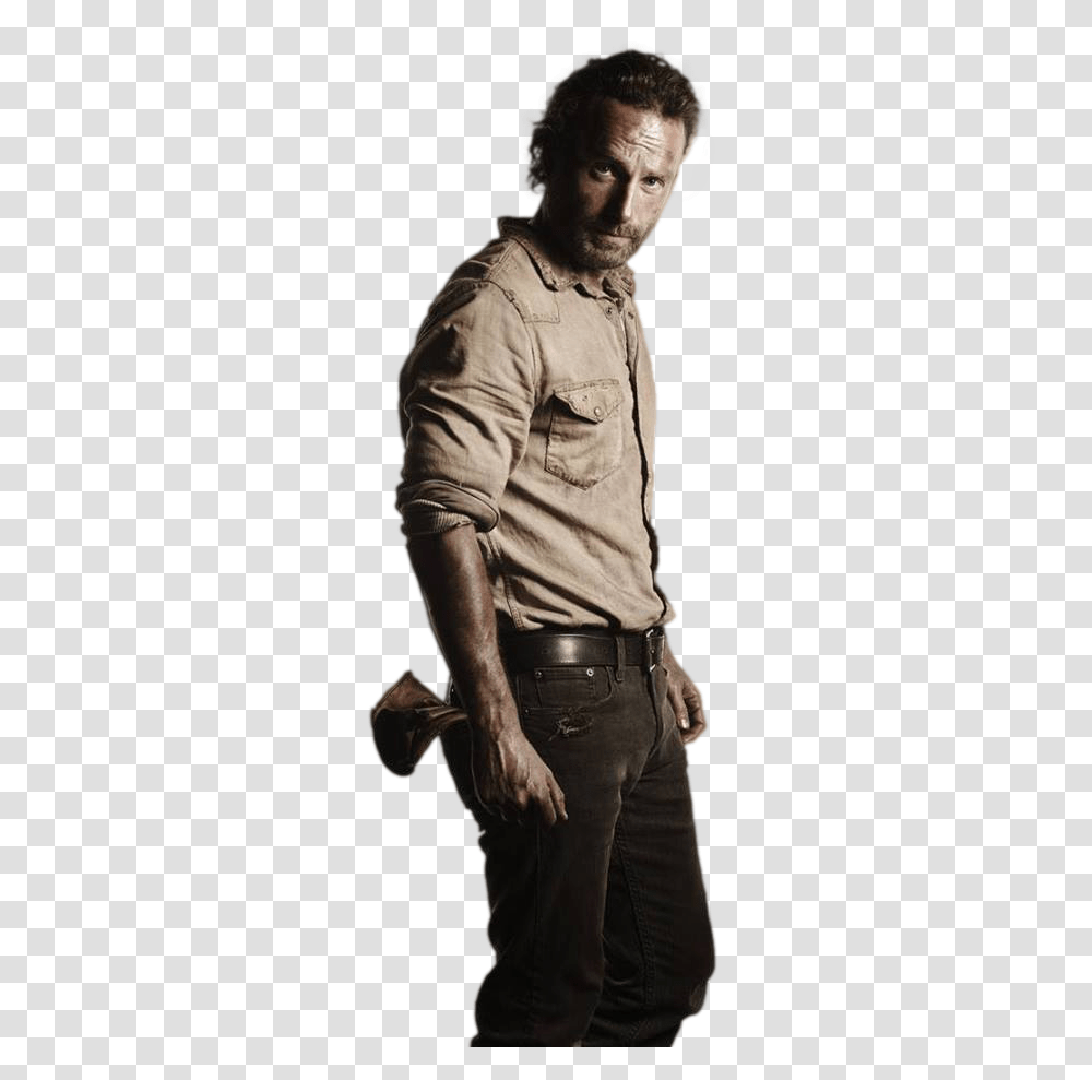 The Walking Dead Walking Dead Rick, Person, Human, Pants Transparent Png