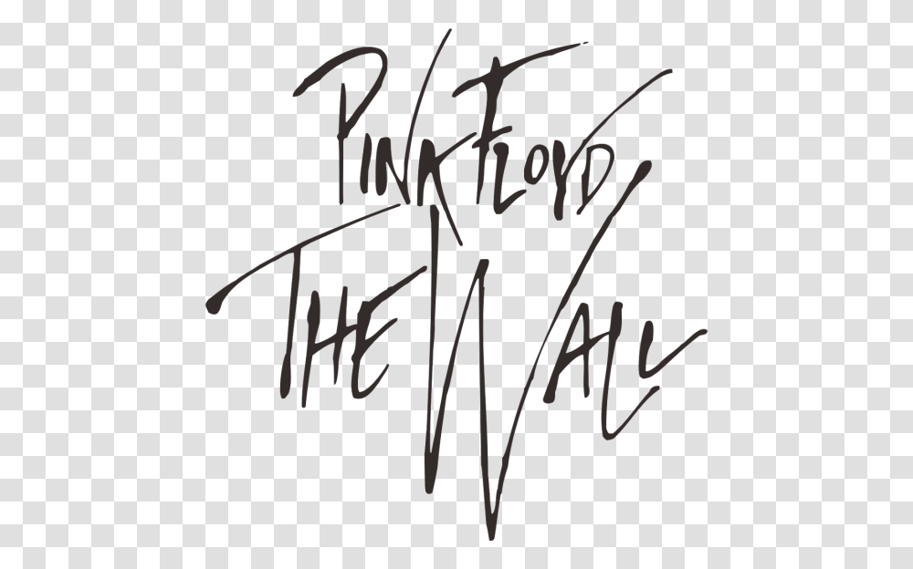 The Wall Logo Comments Logo Pink Floyd The Wall, Handwriting, Bow, Calligraphy Transparent Png