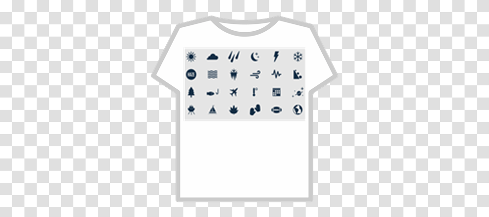 The Weatherchannelicons Roblox Weather Channel Weather Symbols Meanings, Clothing, Apparel, T-Shirt, Sleeve Transparent Png