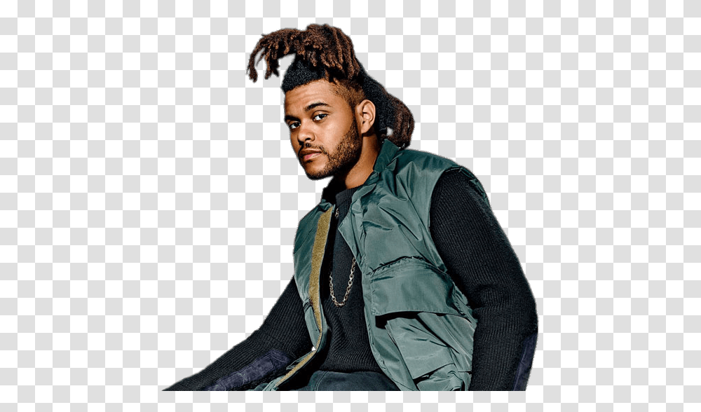 The Weeknd Posing Weeknd Long Hair, Person, Human, Apparel Transparent Png