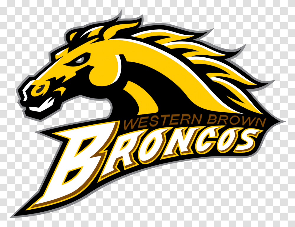 The Western Brown Youth Football Broncos Western Michigan Western Brown Ohio Mascot, Logo, Symbol, Trademark, Dragon Transparent Png