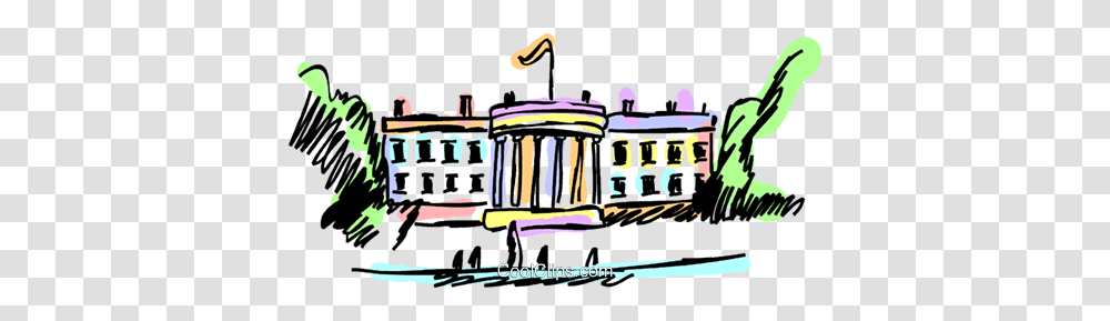 The White House Royalty Free Vector Clip Art Illustration, Vehicle, Transportation, Bazaar Transparent Png