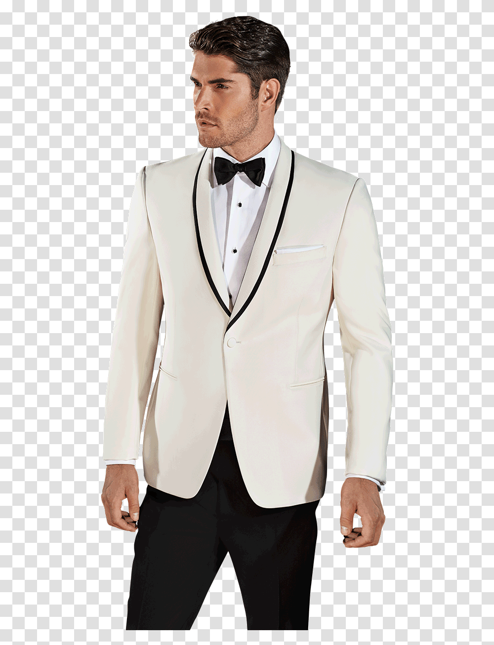 The White Waverly White And Black Tux, Apparel, Suit, Overcoat Transparent Png