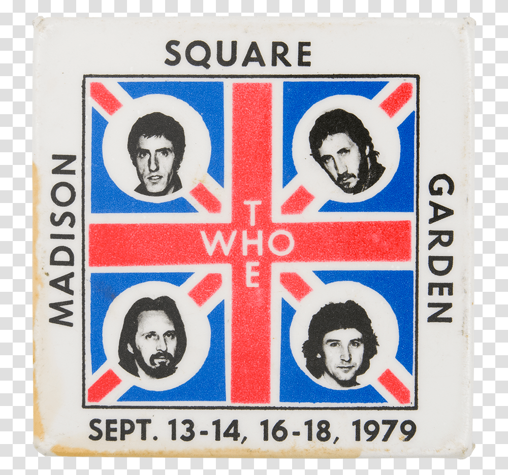 The Who Madison Square Garden Event Button Museum Emblem, Label, Sticker, Person Transparent Png