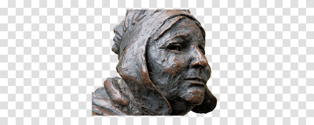 The Wild Overlap Woman Head, Bronze, Plastic Wrap, Sculpture Transparent Png