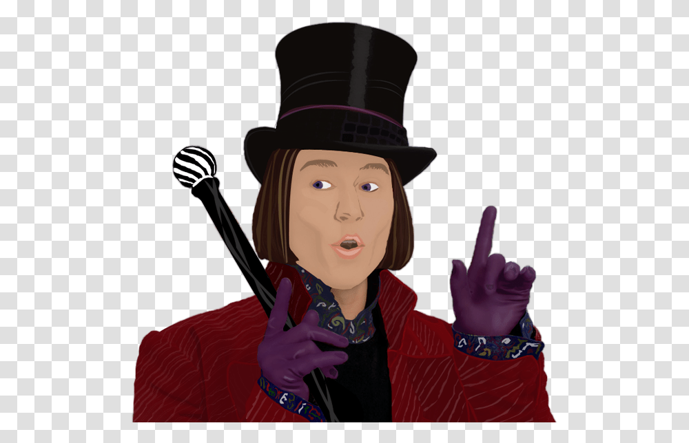 The Willy Wonka Candy Company Charlie And The Chocolate, Person, Performer, Hat Transparent Png