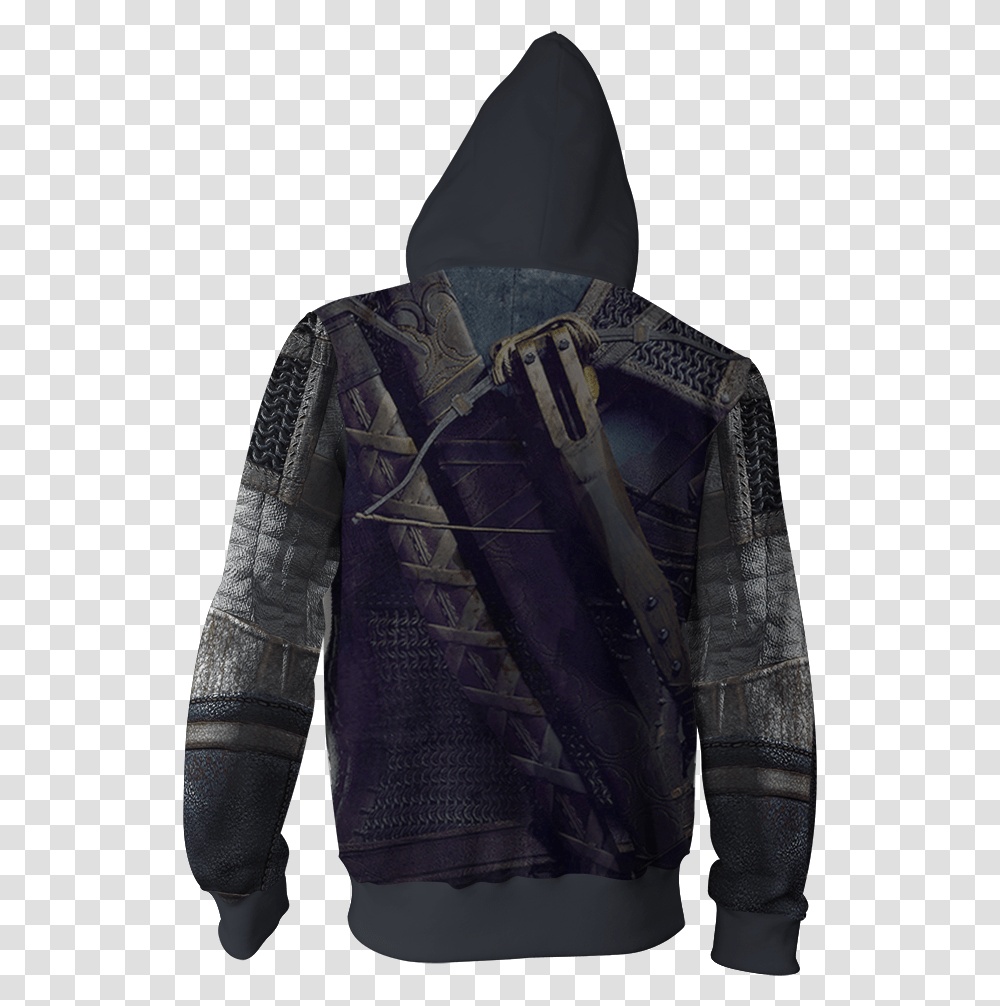 The Witcher 3 Wild Hunt Geralt Of Rivia Witcher Hoodie, Clothing, Fashion, Person, Coat Transparent Png