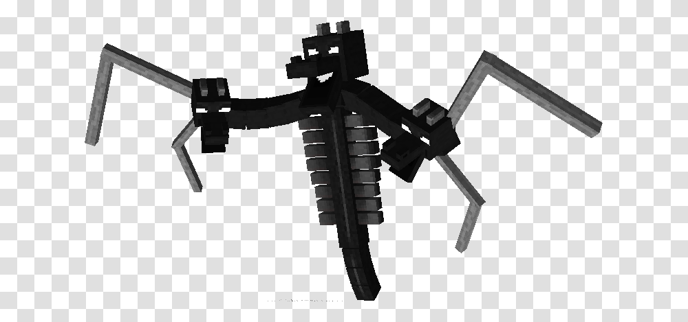 The Wither Dragon Minecraft Ender Dragon Wither, Machine Gun, Weapon, Weaponry, Cross Transparent Png