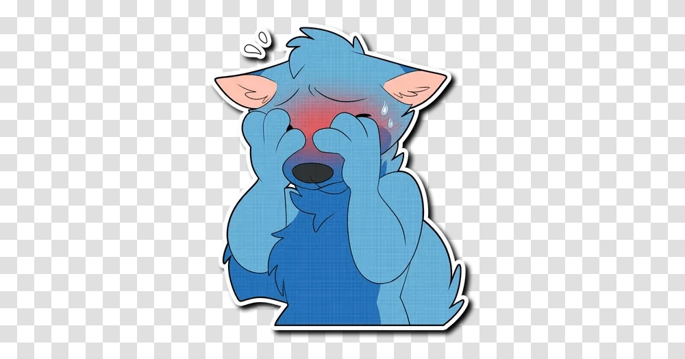 The Wolf 2 Whatsapp Stickers Stickers Cloud Furry Sticker Blue Wolf, Mammal, Animal, Mouth, Lip Transparent Png