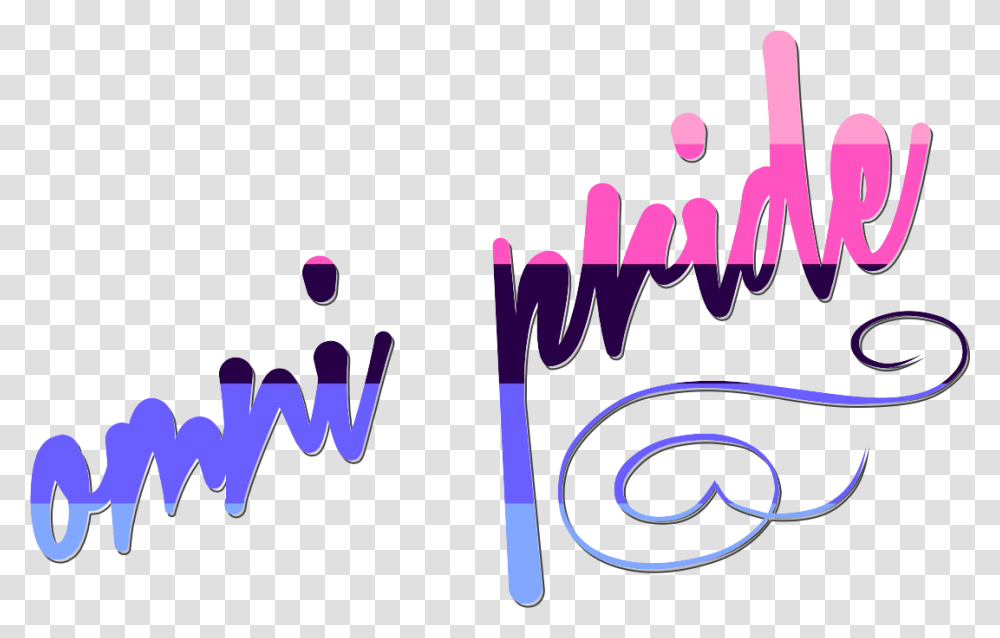 The Words Omni Pride In The Colors Of The Omni Flag Calligraphy, Doodle, Drawing Transparent Png