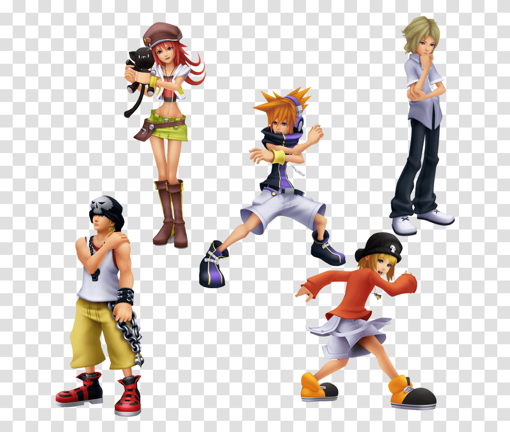 The World Ends With U Kingdom Hearts Dream Drop Distance Characters, Person, Figurine, Helmet, Clothing Transparent Png