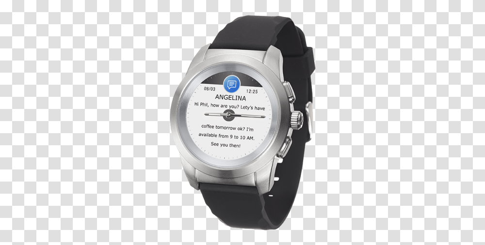 The Worlds First Hybrid Smartwatch Combining Mechanical Hybrid Smartwatch With Screen, Wristwatch, Digital Watch Transparent Png