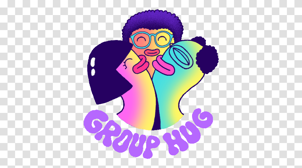 The Wrigglers Have A Team Group Hug Gif Grouphug Hugging Bestfriends Discover & Share Gifs Happy, Person, Face, Art, Hand Transparent Png