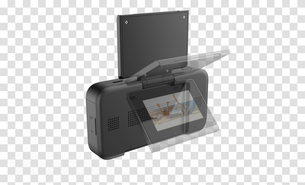 The Yi Horizon Vr180 Camera Has A Flip Up Lcd Screen Gadget, Machine, Adapter, Electronics, Printer Transparent Png
