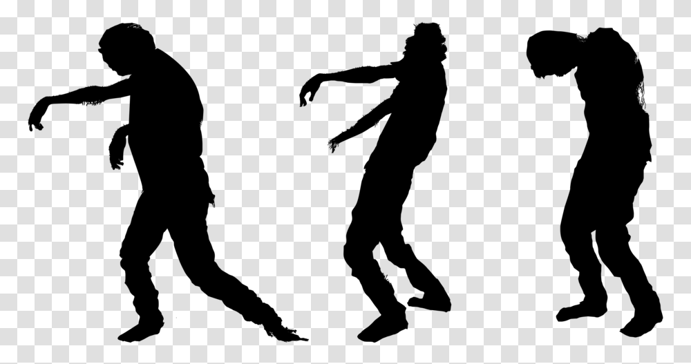 The Zombie Conundrum Walking Away Silhouette Walking Zombie Clip Art, Gray, World Of Warcraft Transparent Png