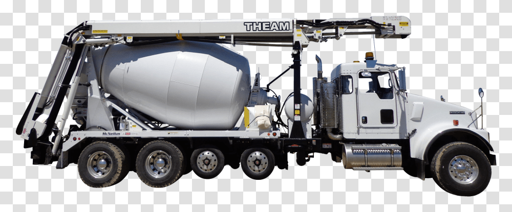 Theam Concrete Conveyor Belt Betongbil Truck Conveyor Mixer Trucks, Vehicle, Transportation, Machine, Trailer Truck Transparent Png