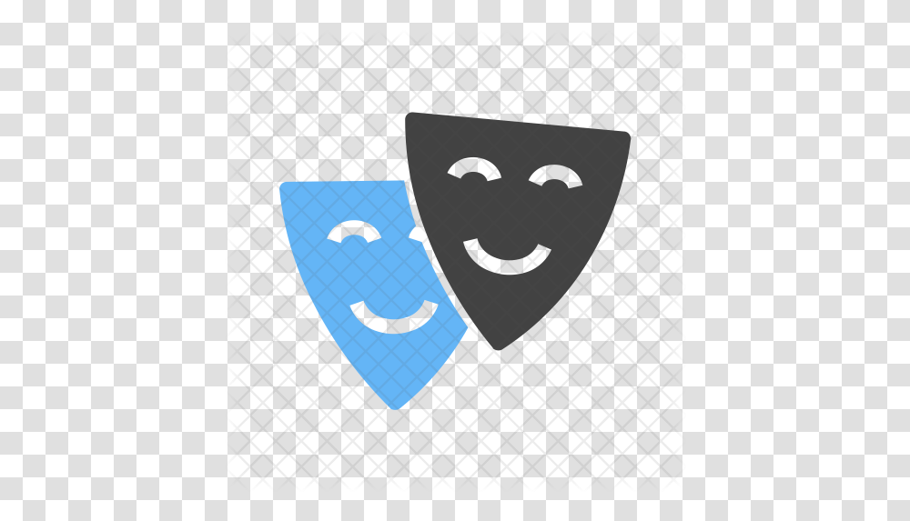 Theater Mask Icon Happy, Armor, Plectrum, Tie, Accessories Transparent Png