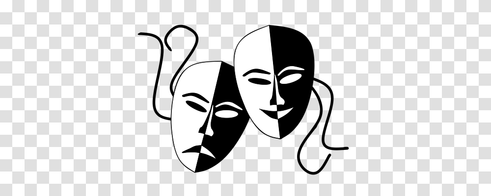 Theatermasken Emotion, Stencil Transparent Png
