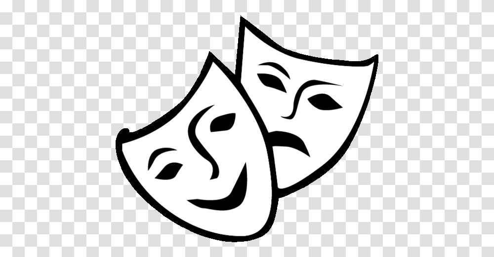 Theatre Drama Mask Comedy Clip Art Theatre Masks Clipart, Stencil Transparent Png