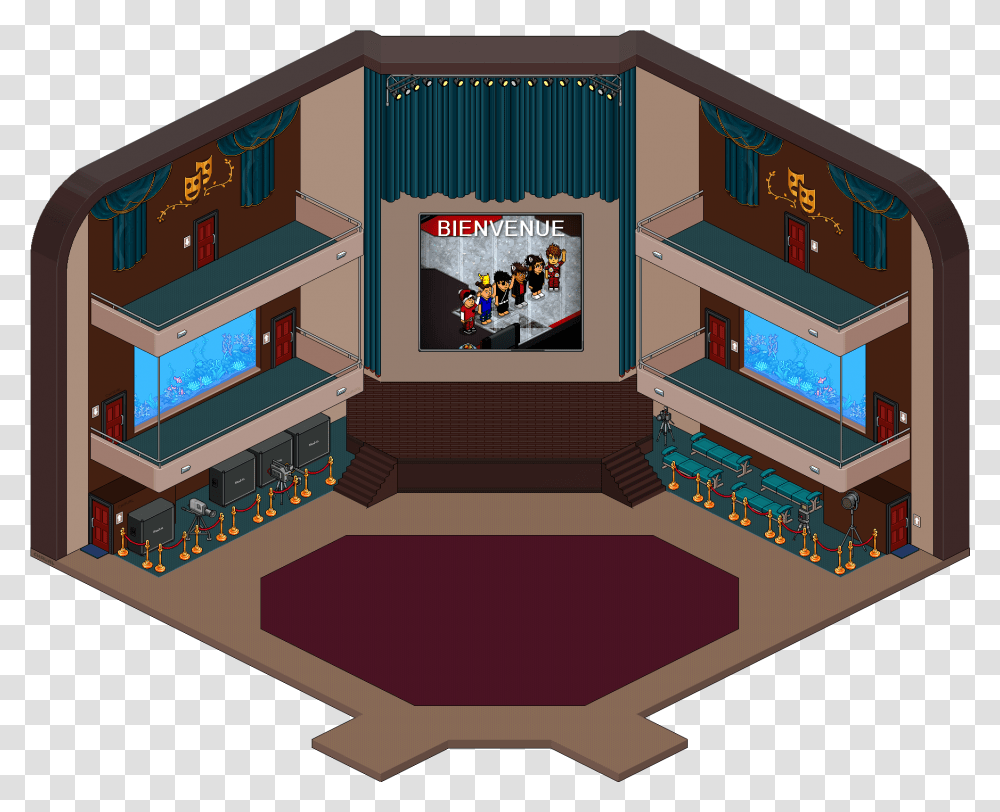 Theatre Habbo Theater, Housing, Building, Minecraft, Neighborhood Transparent Png