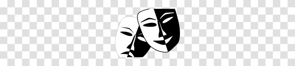 Theatre Masks Clip Art Drama Masks Clip Art Acting Class, Stencil Transparent Png