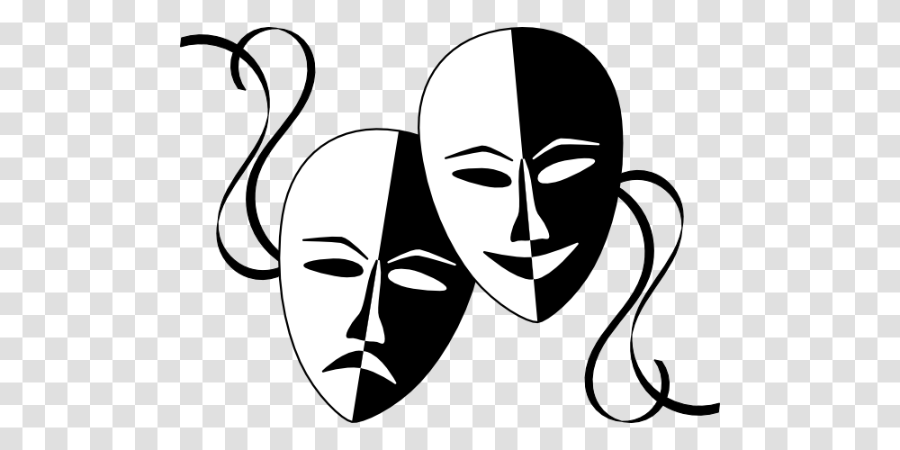 Theatre Masks Clip Art, Stencil, Face, Label Transparent Png